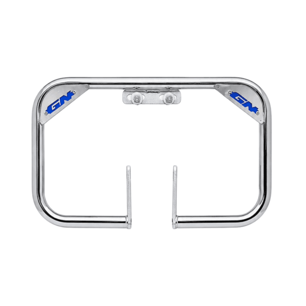 DEFENSA MARIPOSA CROMADA 3D AZUL SUZUKI GN125