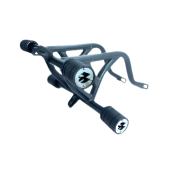 DEFENSA STUNT DOMINAR 250 NEGRA DOBLE SLIDER TRACKPRO INOX