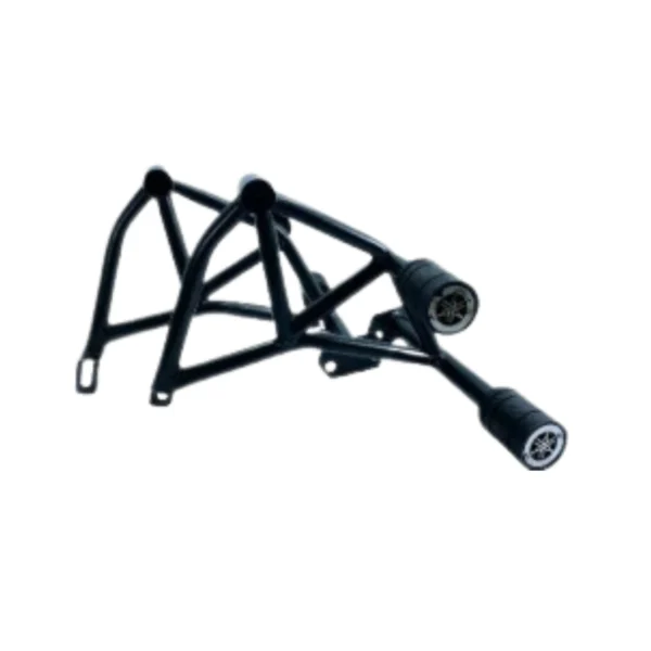 DEFENSA STUNT FZ 2.0 NEGRA DOBLE SLIDER TRACKPRO INOX
